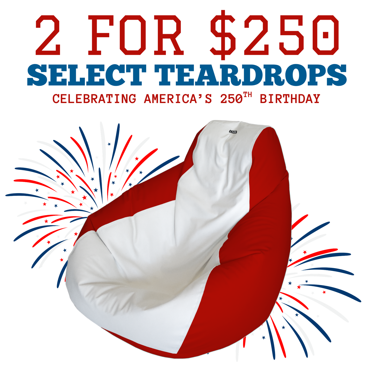 🇺🇸 4th of July Special E-SeaRider Teardrop Boat Bean Bag
