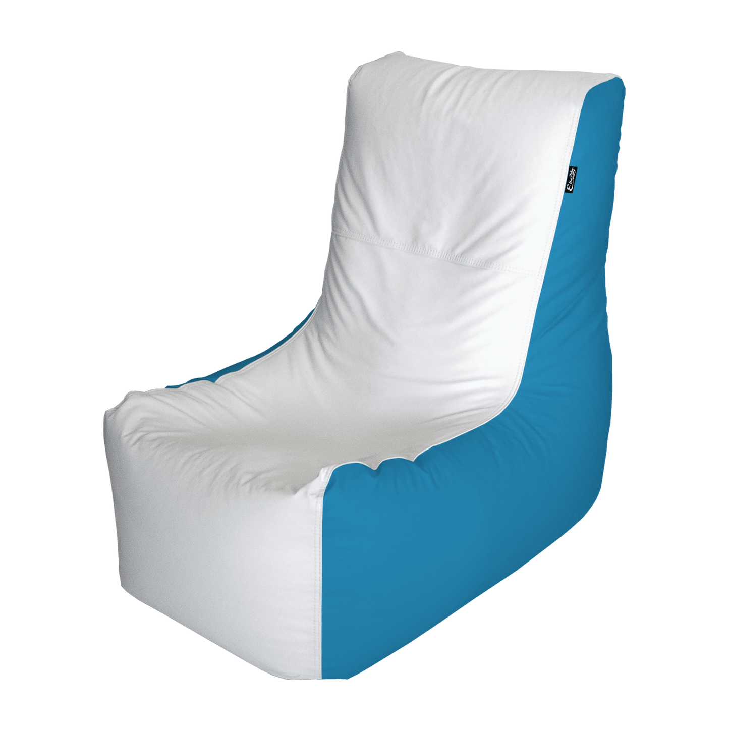 E-SeaRider Wedge Boat Bean Bag - Large White and Lagoon - Same Day Shipping