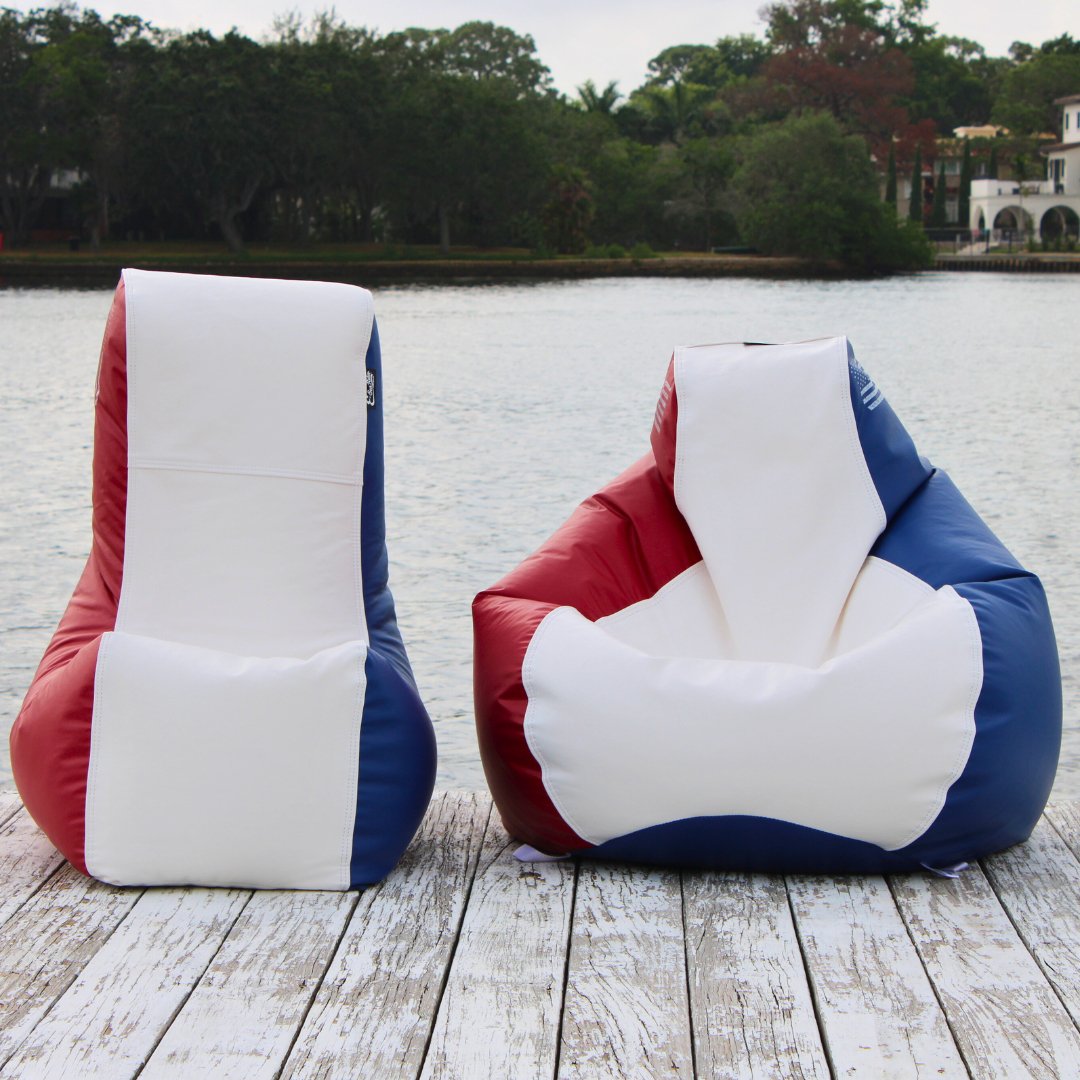 Patriot Wedge Marine Bean Bag - E - SeaRider SW - Red/White/Blue