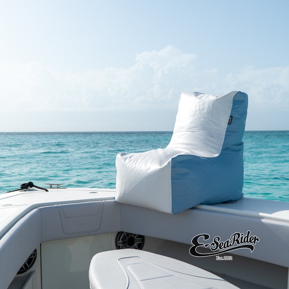 e-searider marine bean bag wedge ie blue and white