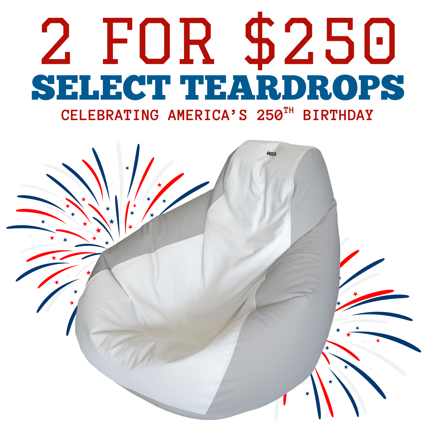 🇺🇸 4th of July Special E-SeaRider Teardrop Boat Bean Bag