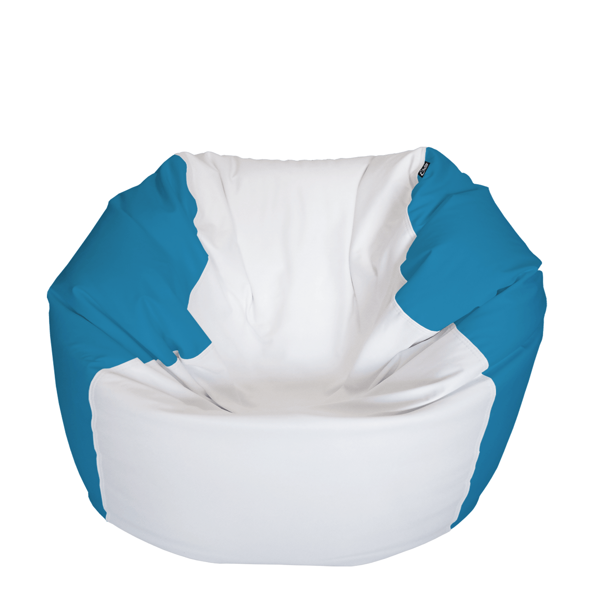 E - SeaRider Round Marine Bean Bag - E - SeaRider MR - White - Teal - SS