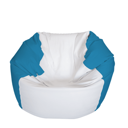 E - SeaRider Round Marine Bean Bag - E - SeaRider MR - White - Teal - SS