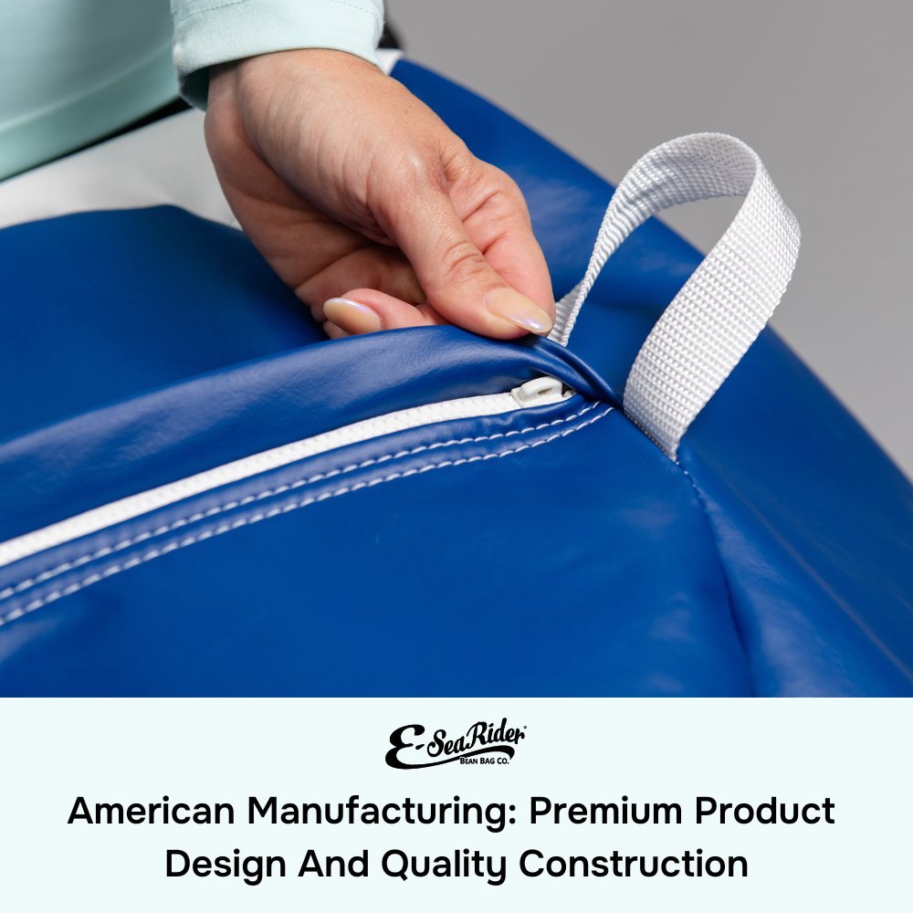 E - SeaRider Tamale Marine Bean Bag - E - SeaRider SM - TAM - White - Grey - SS