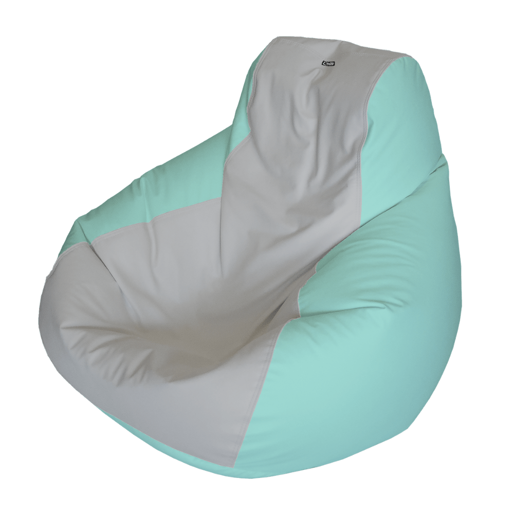 E - SeaRider Teardrop Express Two Tone Marine Bean Bag - E - SeaRider LT - Grey - Seafoam - SS