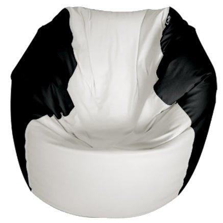 Traditional Round Style Black and White Bean Bag Chair for Boat (Quick Ship) E-SeaRider